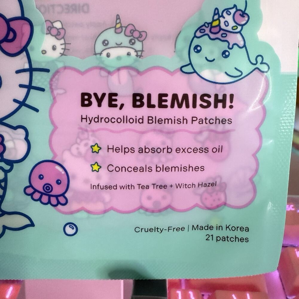 The Creme Shop Sanrio Hello Kitty Hydrocolloid Acne Blemish Pimple Patches 21 - Picture 11 of 16